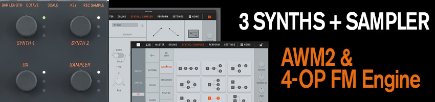 Yamaha SEQTRAK has 3 synths and a sampler