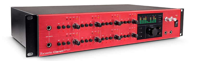 Focusrite Clarett 8PreX close-up