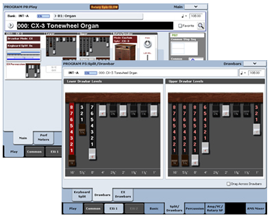 Korg KRONOS CX-1 Organ Tonewheel Screen Shot