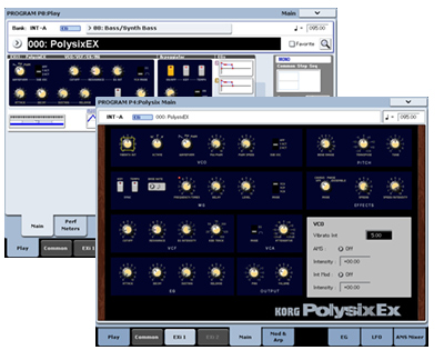 Korg Kronos2 PolysixEX Screen Shot