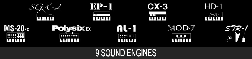 Korg Nautilus 61 has 9 sound engines