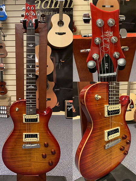 SE 245 Cherry Sunburst Electric Guitar Ex Demo With PRS Padded