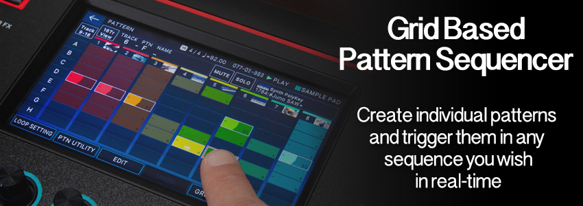 Roland Grid Based Pattern Sequencer on Fantom-0 range