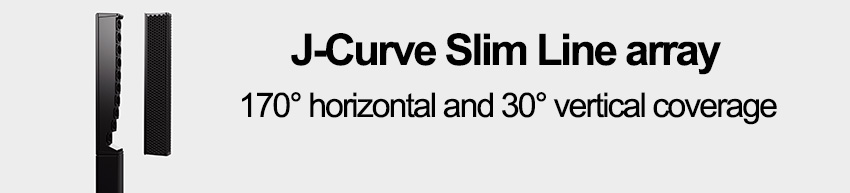 J-Curve 10 speaker array for spread of sound